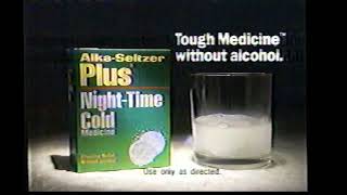 Alka Seltzer Plus Nighttime Commercial  1992 [upl. by Ielak]