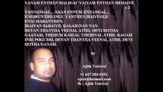 Devan thantha veenai  Tamil karaoke songs [upl. by Airbmak]