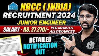 NBCC JE Recruitment 2024  NBCC JE Syllabus Exam Pattern Salary  Complete Details [upl. by Ahtelra]