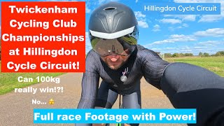 Twickenham Cycling Club 2024 Championships at Hillingdon Cycle Circuit Full Time Trial with Data [upl. by Geminius223]