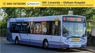 Squeaky brakes Bee Network  Stagecoach Manchester 183 service between Oldham and Oldham Hospital [upl. by Anuahsat]