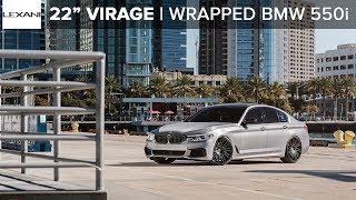 Wrapped BMW M550i on 22quot Virage Lexani Wheels [upl. by Akcirret]