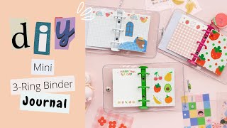 DIY Mini 3Ring Binder Journal  Super Easy Tutorial Stationery Tutorial [upl. by Severen]