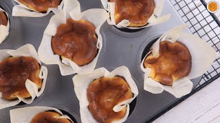 Mini Basque Burnt Cheesecake Recipe  Mortar and Pastry [upl. by Conlen]