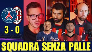 SQUADRA SENZA PALLE PSG  MILAN 30  POST PARTITA [upl. by Oicnevuj]