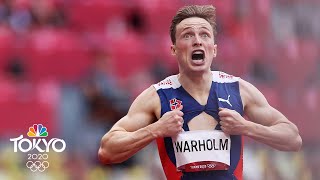 Warholm holds off Benjamin for gold WR in ALLTIME 400m hurdles final  Tokyo Olympics  NBC Sports [upl. by Wager942]