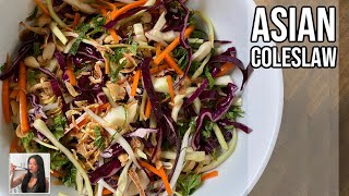 🥗 Asian Coleslaw amp Dressing Recipe Make it Vegan or Vegetarian 亞洲沙拉 Asian Salad  Rack of Lam [upl. by Alayne]