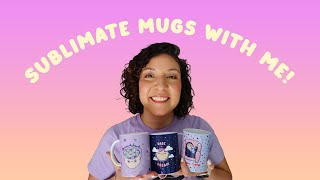 Sublimate Mugs With Me  Using my Cricut Mug Press [upl. by Amsirak]