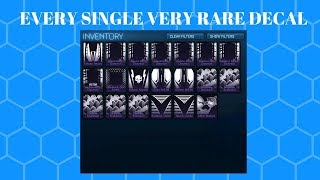 Every Very Rare Decal in Rocket League  Rocket League Showcase [upl. by Bertine442]