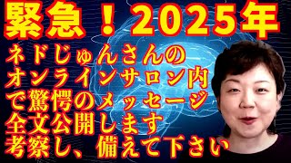 【ネドじゅん】2025年隕石津波問題｜オンラインサロンで公開されたネドじゅんさんの「本体さん」からのメッセージです [upl. by Brawner814]