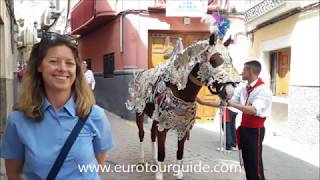 EuroTourGuide Coach Tour Caravaca de la Cruz Running of the Wine Horses [upl. by Nnaes222]