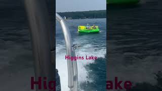 higgins lakelife onaboat tubing michiganoutdoors watersport lake boating boatlife [upl. by Magena369]