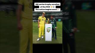 ODI series trophy unveiled at the MCG 🏆©️The action begins soon AUSvPAK circketupdate odiseries [upl. by Benn]