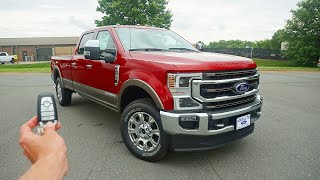 2020 Ford F350 Super Duty King Ranch Start Up Test Drive Walkaround and Review [upl. by Amjan]