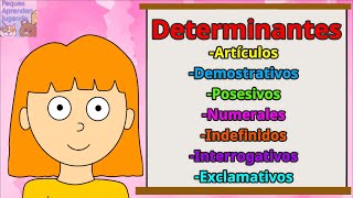 Los determinantes para niños Tipos de determinantes Peques Aprenden Jugando [upl. by Cotterell569]