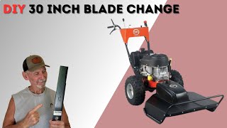 DIY Blade replacement on a DR Brush Mower 30 inch demolition blade [upl. by Aneehta]