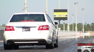 RENNtech Mercedes E63 vs RENNtech CLS63 AMG BiTurbo  Drag Video  1109  129 mph Street Car Drags [upl. by Stine212]