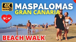 Gran Canaria Maspalomas Playa del Ingles 👙 Naturist Beach Walk Canary Islands [upl. by Inalel]