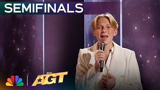 Reid Wilson Sings A STUNNING Cover Of quotI Wanna Dance With Somebodyquot  Semifinals  AGT 2024 [upl. by Anileva]