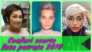 20 modele ✨ coafuri scurte fata patrata 2019 [upl. by Anastase]