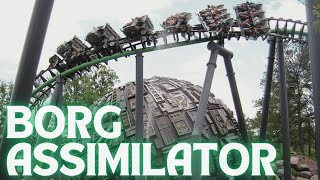 Borg Assimilator Flying Roller Coaster At Carowinds Off Ride [upl. by Sirred]