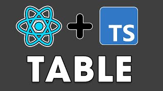 React Typescript 2023  19 Table [upl. by Gerardo690]