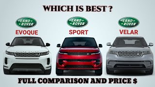 2024 Range Rover Evoque vs 2024 Range Rover Sport vs 2024 Range Rover Velar  Which is better [upl. by Nilson]