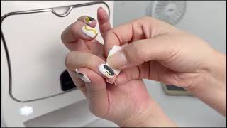 The entire manicure process using a nail art printer [upl. by Ahsyen]