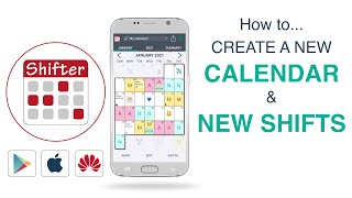 SHIFTER CALENDAR APP  How to create a new calendar and a new shift 📅 [upl. by Nnylyma]