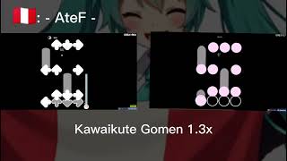 AteF  vs v3rt3x  Kawaikute gomen 13x Rate  Osumania [upl. by Maag11]