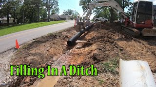 Installing Culverts To Fill In A Ditch [upl. by Einnaoj]