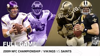 2009 NFC Championship Game Minnesota Vikings vs New Orleans Saints  NFL Full Game [upl. by Bara]