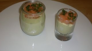 Crème davocat et saumon fumé  Recette facile [upl. by Nifares]