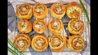 Scallion Cream Cheese Bread Rolls [upl. by Aernda]