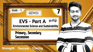 Primary Succession and Secondary Succession in Tamil  Part A  EVS Unit 1  GE3451 in Tamil  EVS [upl. by Notlrak]