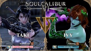 SoulCalibur VI — Red Cocytus Taki VS Amesang Ivy  Xbox Series X Ranked [upl. by Wyler]