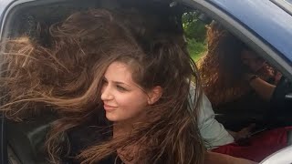 Girls Get Bass Demo Hair Trick From Huge Car Audio Sound Systems at Stereo Competition [upl. by Jerry]