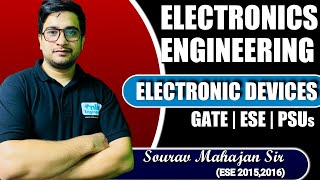 Solar Cell I  Electronic Devices  GATE  ESE  PSUs  IRMS  Sourav Mahajan Sir [upl. by Ataga]