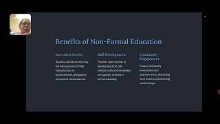 Non Formal Education [upl. by Vannie]