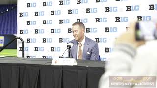 USC head coach Lincoln Riley 2024 Big Ten Media Days scrum [upl. by Marcello]