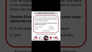 ÖRNEK SORULAR SERİSİ📚 kpss öneçıkar [upl. by Kellyn]