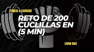 RETO de 200 sentadillas en 5 min  GymFitness [upl. by Etnoled]