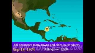 1974 Atlantic Hurricane Season Animation [upl. by Nosretep]