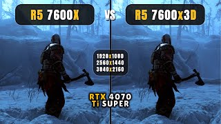 Ryzen 5 7600x vs Ryzen 5 7600x3D  1080p 1440p 4K  What 3D VCache Can Do  4070 Ti Super [upl. by Liggitt]