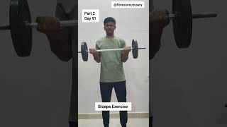 Biceps Exercise  part2 day91 fitness workout motivation [upl. by Kubis]