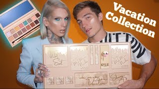 KYLIE COSMETICS THE VACATION COLLECTION  Review amp Swatches [upl. by Eicnahc537]