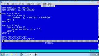 QBasic Tutorial 18  Read And Data Matrix  QB64 [upl. by Ecined]