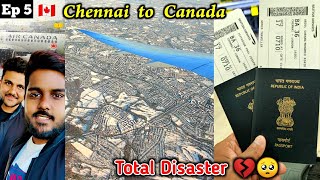 We Lost Everything 💔🥺  Ep 5  Chennai to Canada Flight Vlog Tamil [upl. by Ileek]