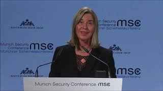 EU High Representative Federica Mogherini addresses Munich Security Conference [upl. by Rialb]