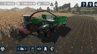 Corn Silage with Fendt Fs23  Map Amberstone 025 Gameplay [upl. by Bianka]